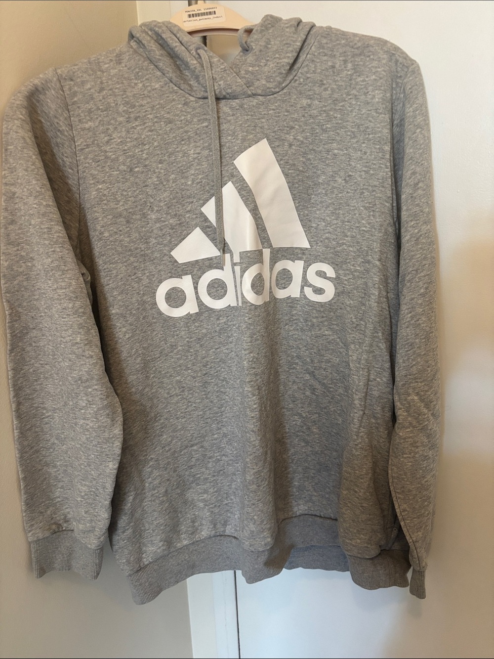 adidas Gray Hoodie with White Logo